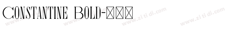 Constantine Bold字体转换